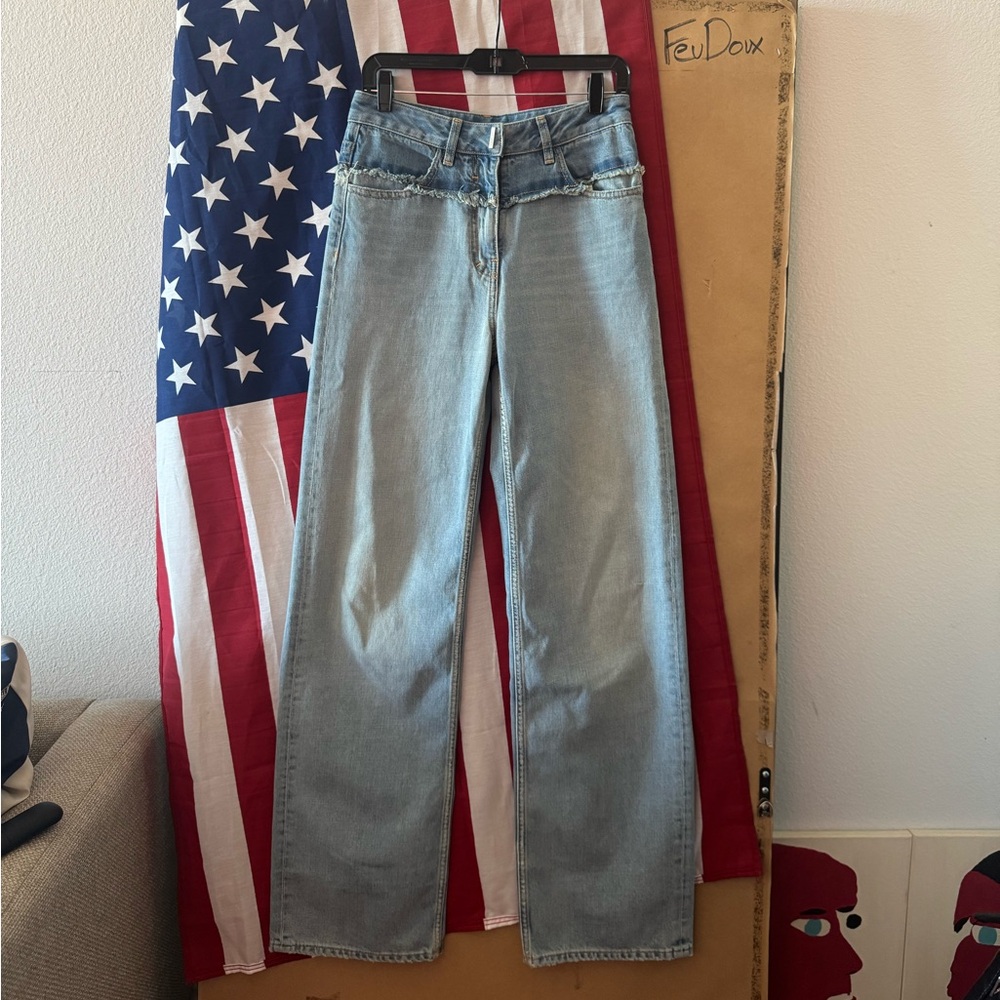 Givenchy Mixed Denim Light Blue Jeans